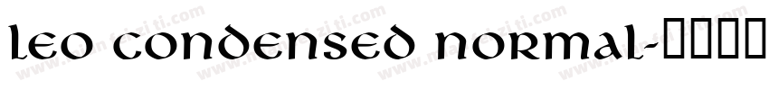 Leo Condensed Normal字体转换